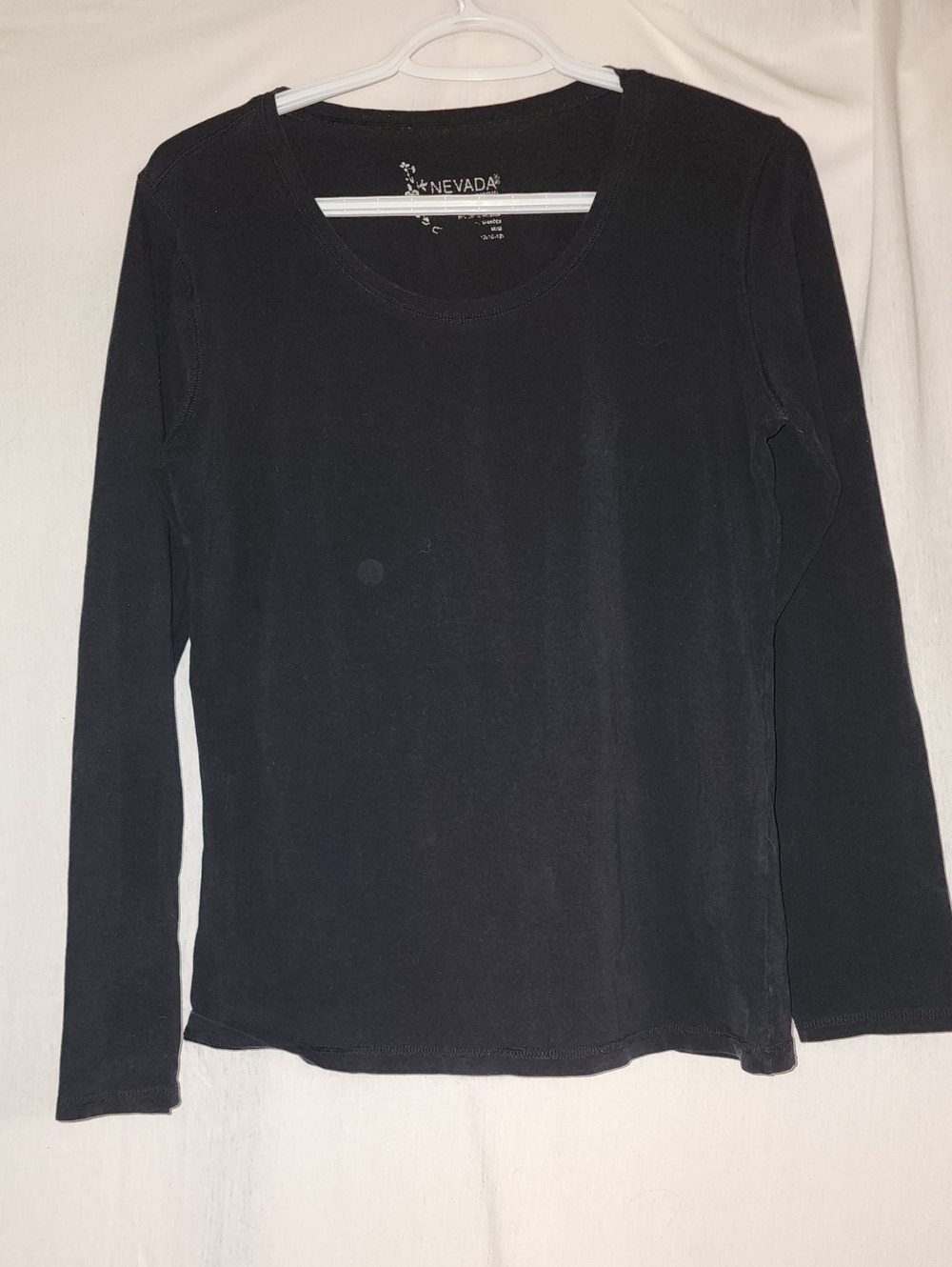 Nevada Women's Black Long Sleeve Crewneck Tee